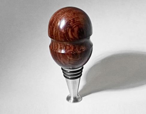 Custom Made Cocobolo And Solid Stainless Steel Wine Bottle Stopper