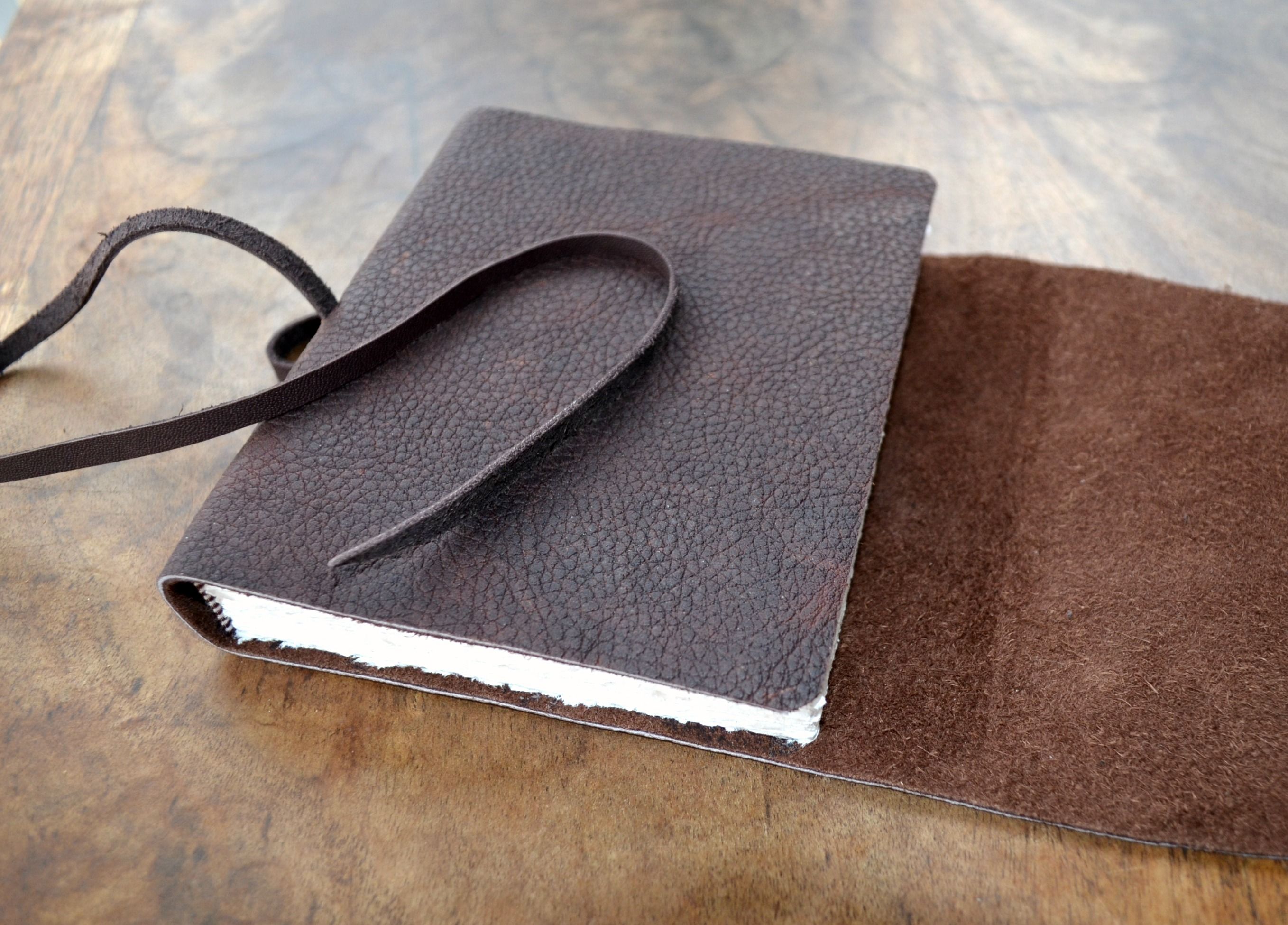 Buy Hand Made Brown Bull Hide Leather Bound Adventure Cowboy Journal