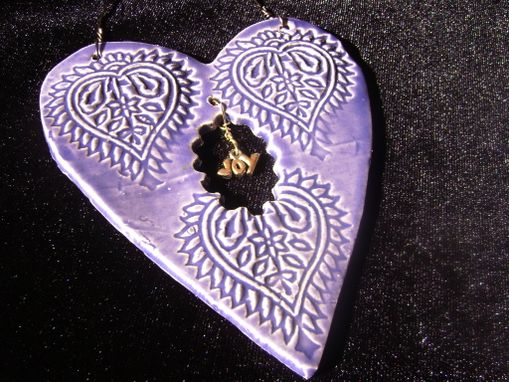 Custom Made Hearts Of Hope, Window To My Heart Ornaments, 1 Ceramic Wall Hearts