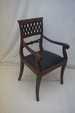 Custom Made Contemporary Dining Chair /  Arms & Sides / Arm Chair Shown.