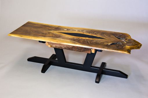 Custom Made Walnut Slab Coffee Table