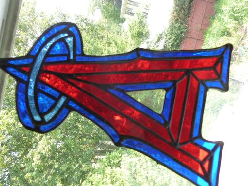 Custom Made La Angels-Inspired Stained Glass Light Catcher