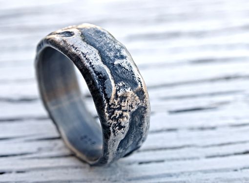 molten silver ring richly structured unique mens ring alternative wedding band silver - Mens Unique Wedding Ring molten silver ring richly structured unique mens ring alternative wedding band silver - Mens Unique Wedding Ring