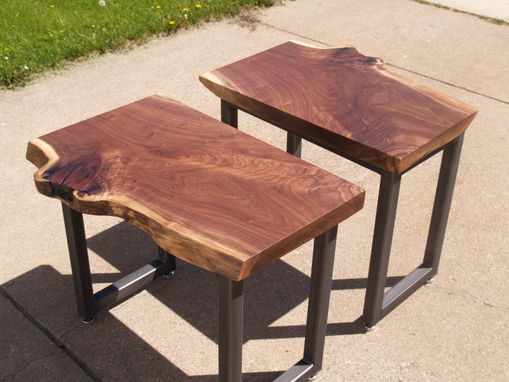 Custom Made Live Edge Walnut Slab Tables