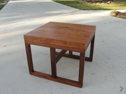 Custom Made Mesquite And Mahogany End Table