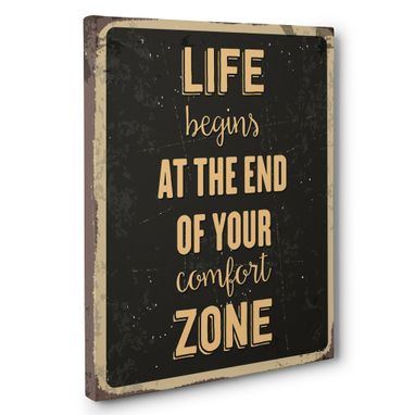 Custom Made Life Begins At The End Canvas Wall Art