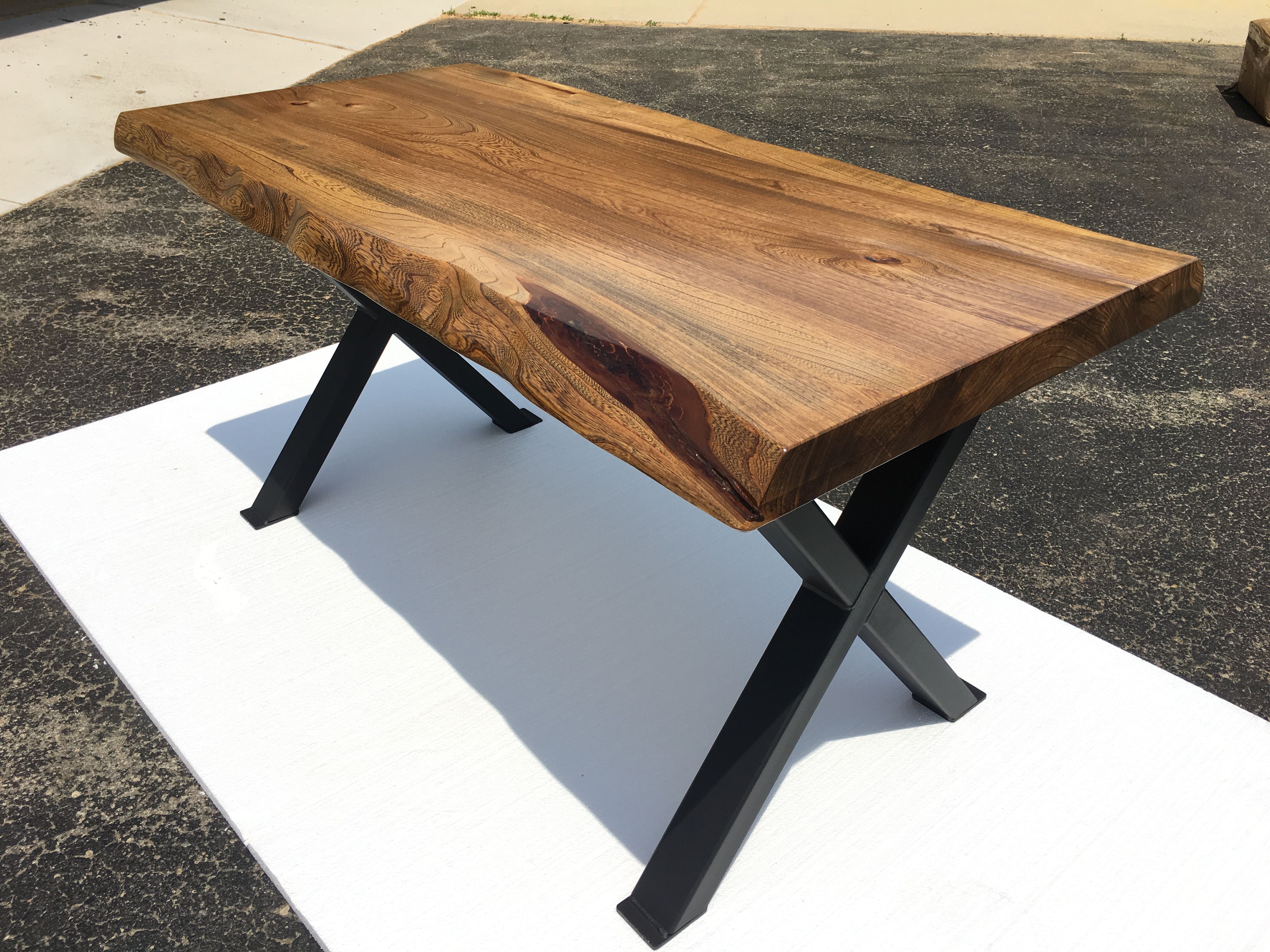 Buy Hand Made Rustic Live Edge Dining Tables, made to order from Shop