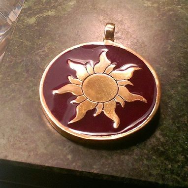 Custom Made Brass Sun Pendant