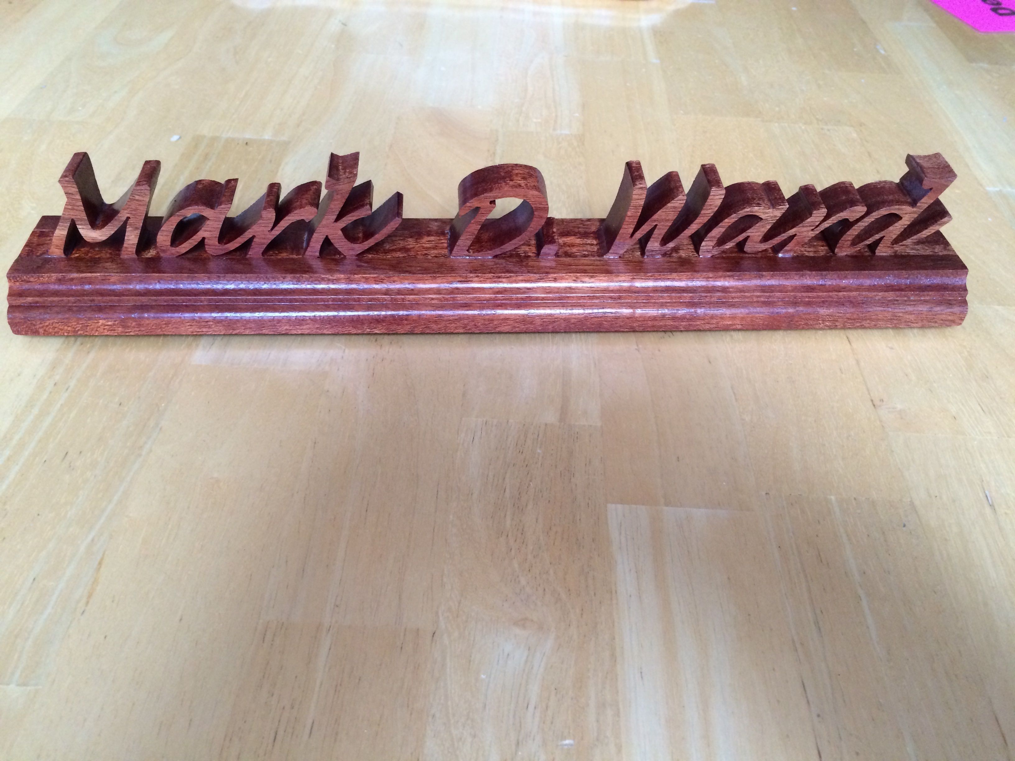 Buy A Custom Hand Made Wooden Desk Name Plate Made To Order From