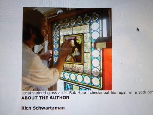 Custom Made 16th Century Restoration Of Stained Glass Portrait