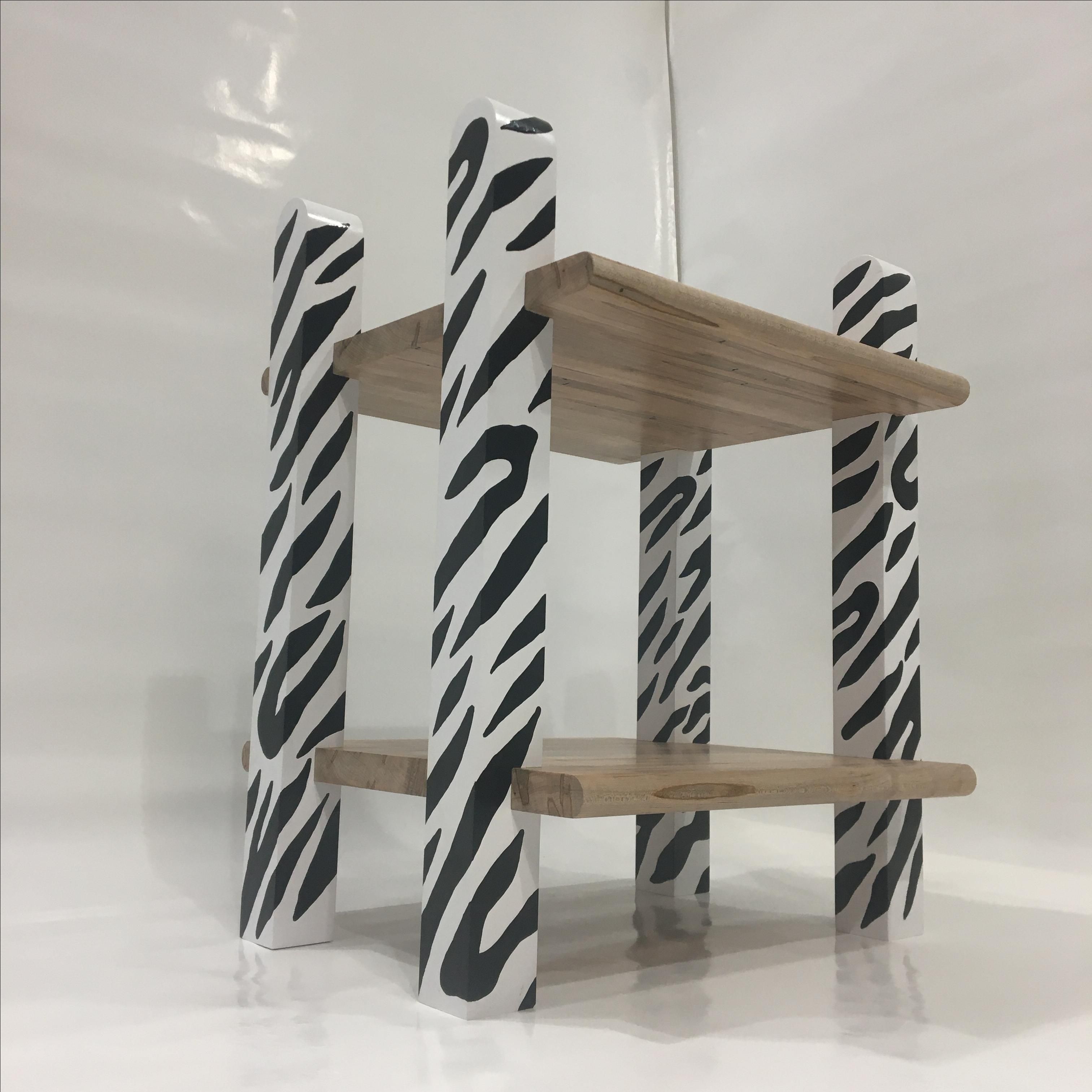 Custom Made Zebra End Table by Noetic Designs