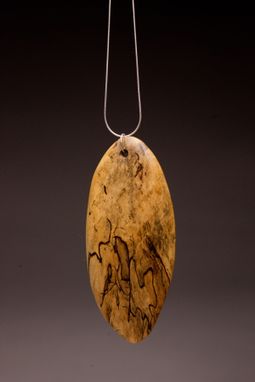 Custom Made Spalted Maple Wearable Sculpture Pendant