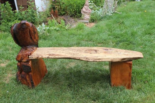 Custom Made Chainsaw Bench With Eagle