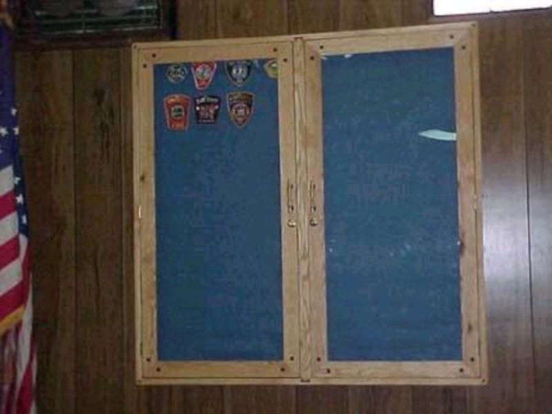 Custom Made Fire Patch Display Case by Larue Woodworking