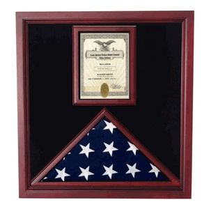 Custom Made Flag And Document Case - Vertical 8 1/2 X 11 Document`