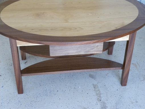 Custom Made Oval Coffee Table W/ Drawer