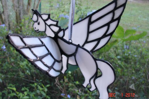Custom Made 3d Stained Glass Flying Pegasus