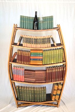 Custom Made Wine Barrel Bookcase - Amarone - Made From Retired California Wine Barrels