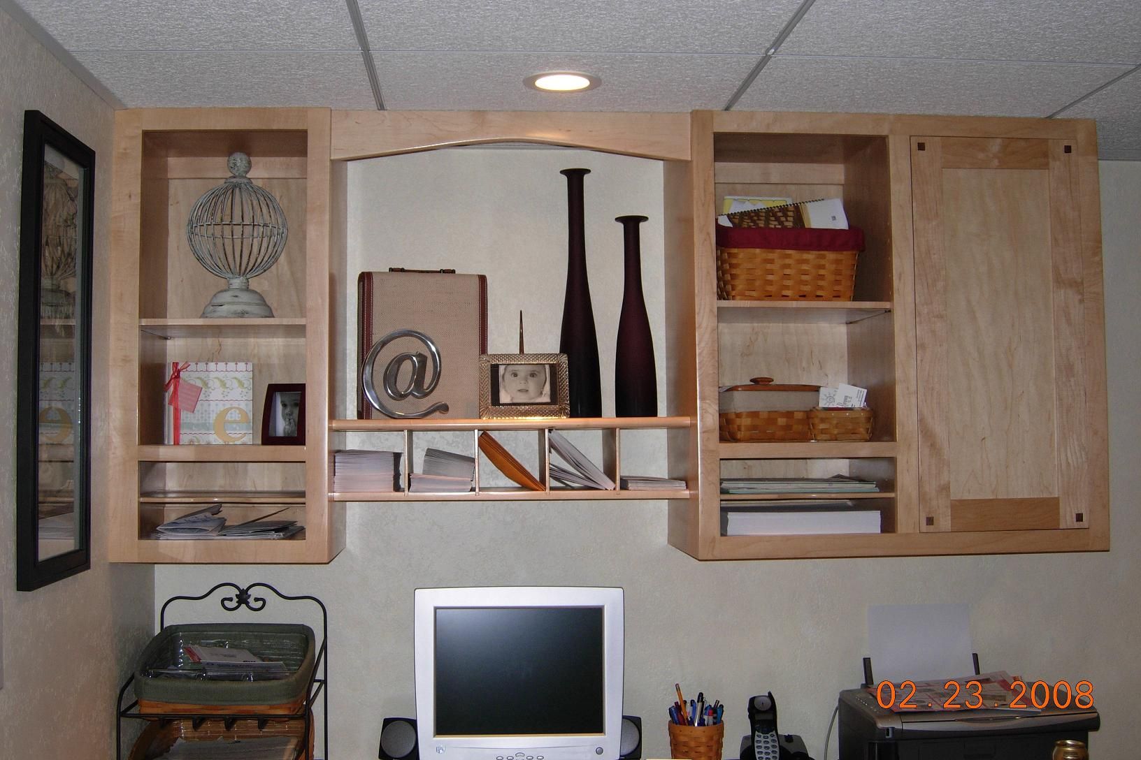 Custom Built In Computer Desk by Joey's Custom Woodworking