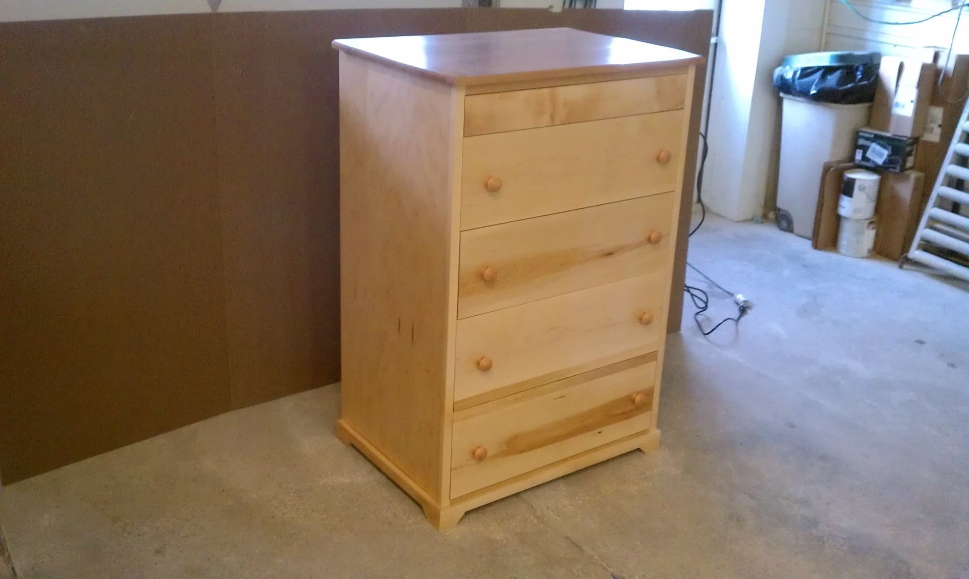 Custom Made 5 Drawer Maple Chest by V.S.F Interiors & Woodworks