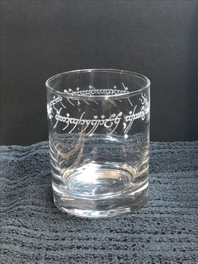 Custom Made Elvish Glasses | Rings Themed Wedding | Wedding Rocks Glasses | Bourbon Glasses