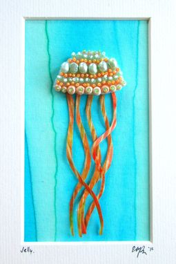 Custom Made Seed Bead Embroidered Jelly Fish