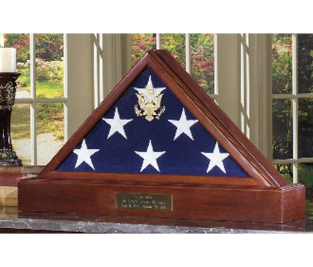 Custom Made Large Flag Display Case For 5 X 9.5 Flag - Burial Flag