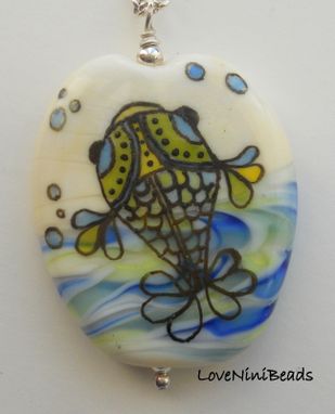 Custom Made Glass Beads - Custom Enamel Painted Design