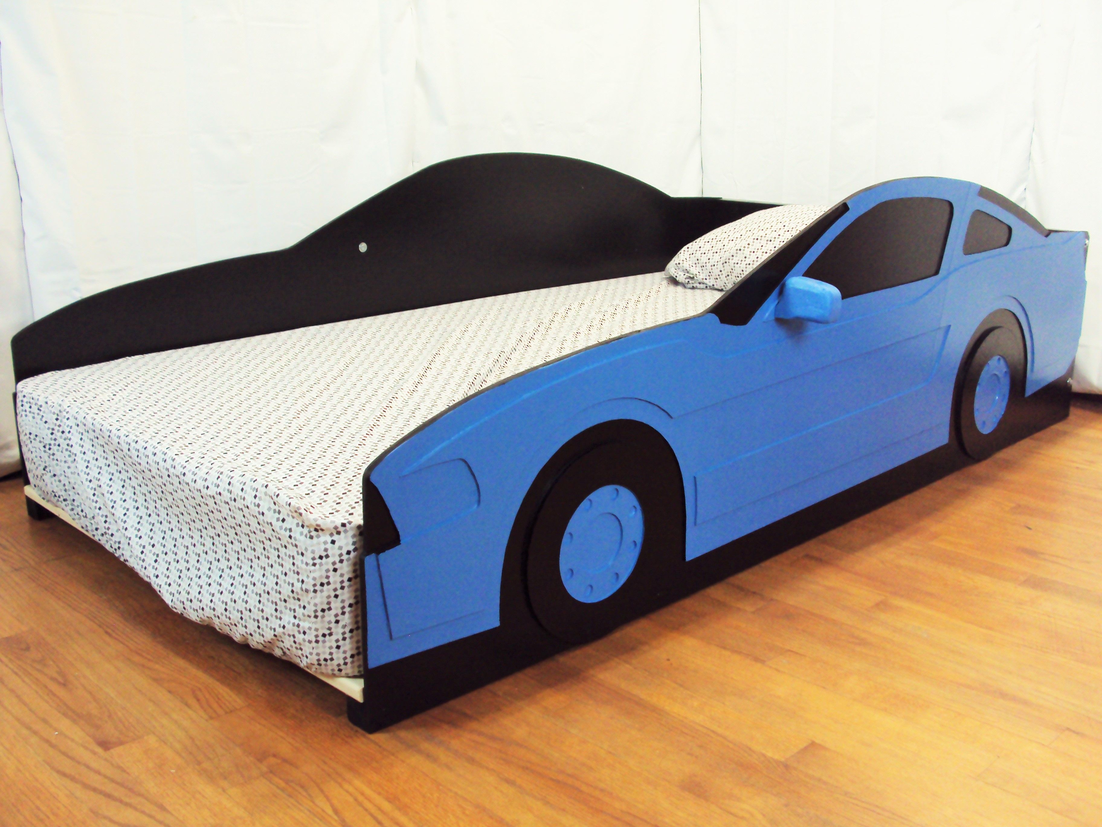 Custom Car Twin Kids Bed Frame Handcrafted Car Themed Children's
