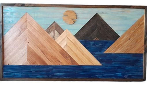 Custom Made Wall Decor Reclaimed Wood - Mountain Scene