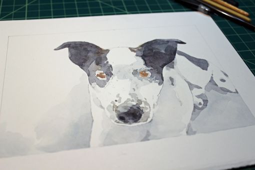 Custom Made Custom Dog Watercolor Portrait 5x7