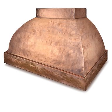 Custom Made #18 Hand Beaten Copper Range Hood