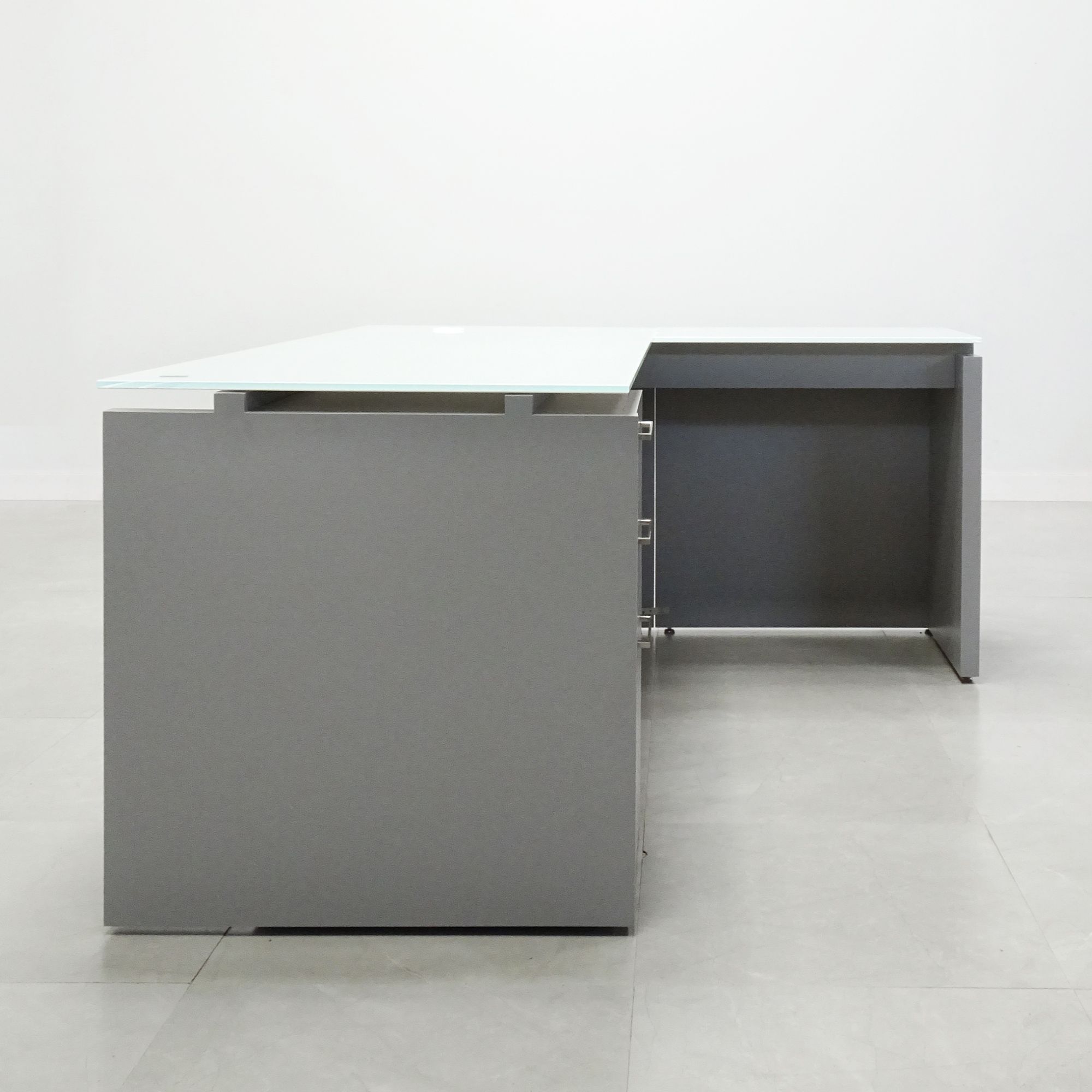 Hand Crafted Denver L Shape Desk With Glass Top Customize Desks by