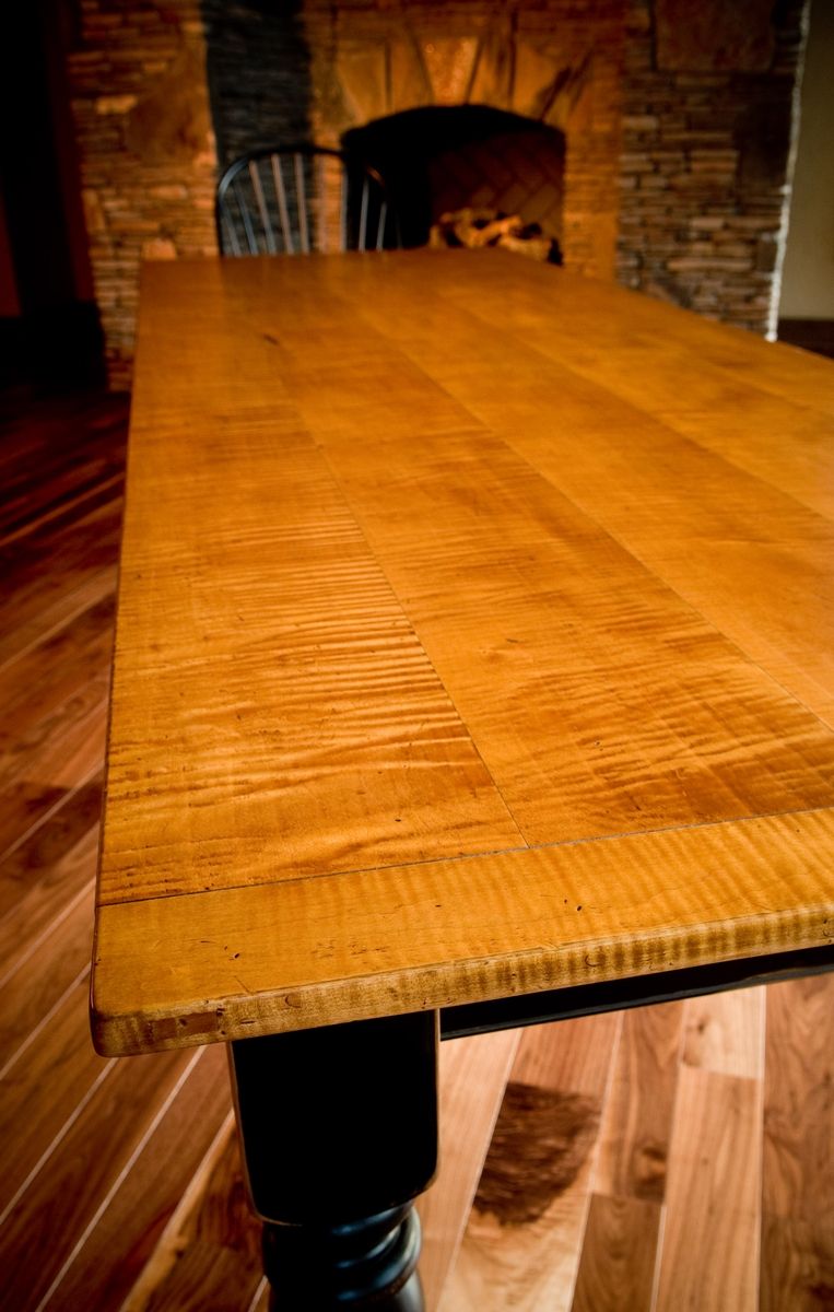 Custom 10' Tiger Maple Dining Table by Carolina Farm Table | CustomMade.com