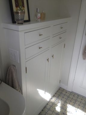 Custom Made Built In Bathroom Storage Cabinet