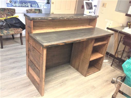 Custom Made Reclaimed Wood Reception Desk