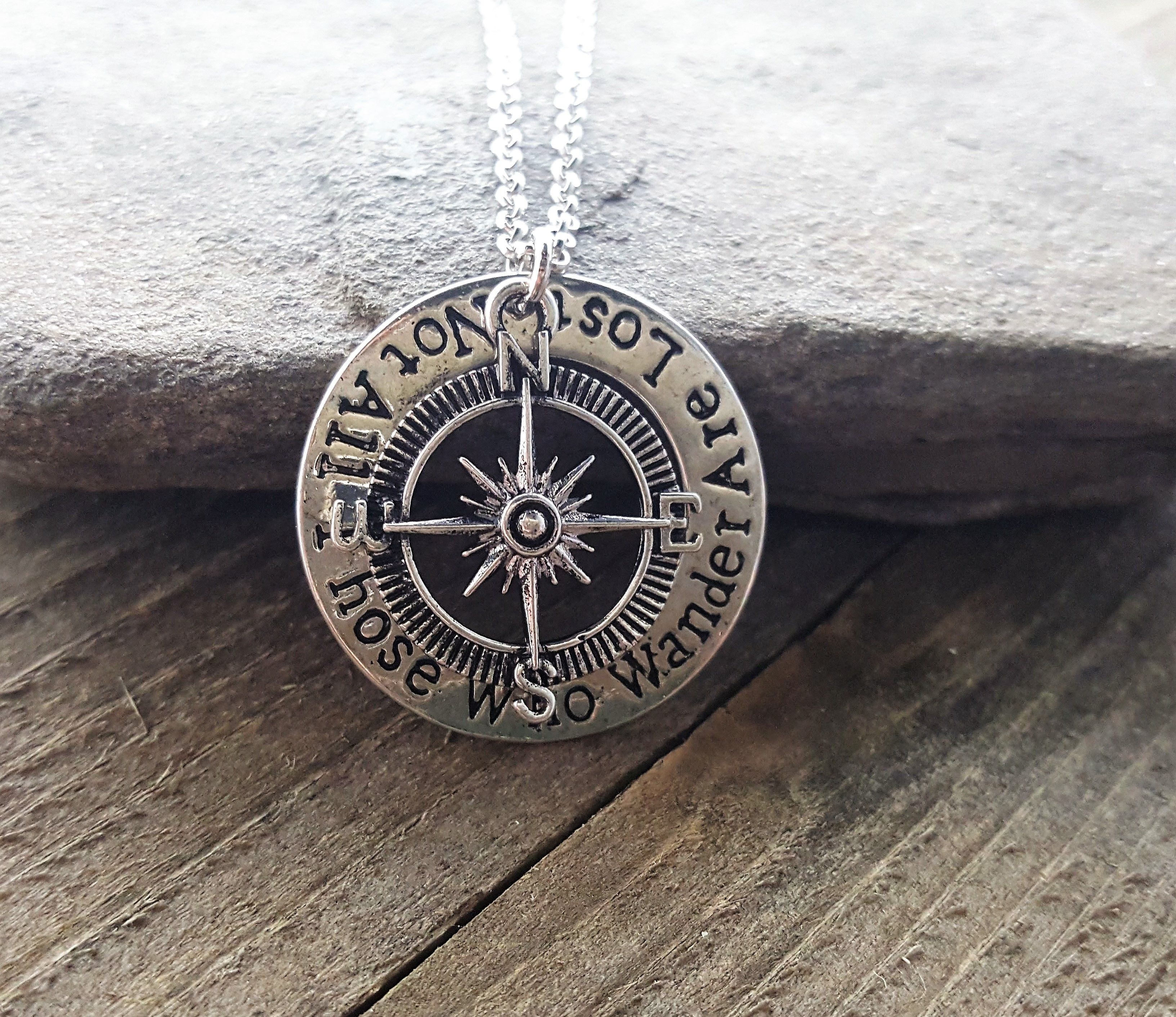 Buy a Hand Crafted Handmade Not All Those Who Wander Are Lost Necklace