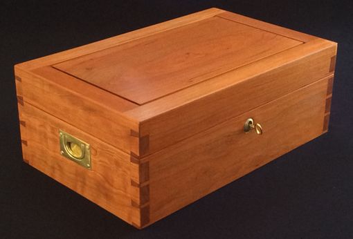 Custom Made Large Jewelry Box In Cherry Wood