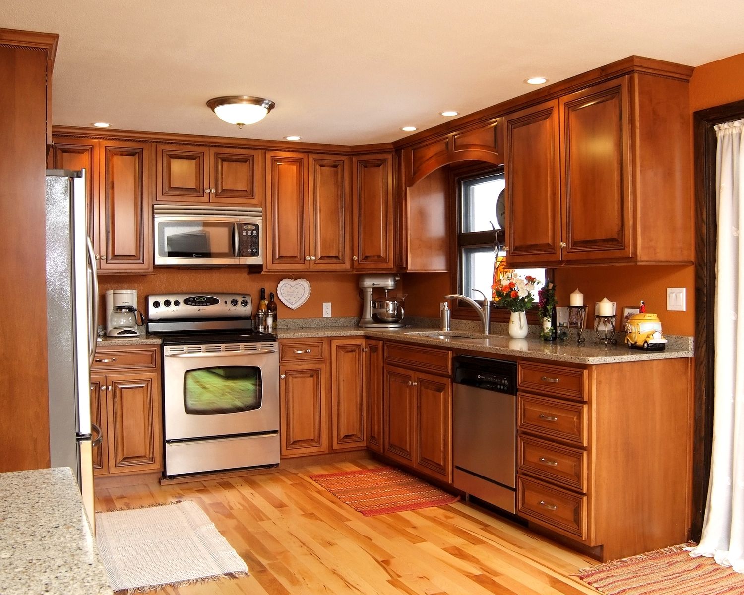 Hand Made Maple Glazed Kitchen With Quartz Countertops By Hilltop