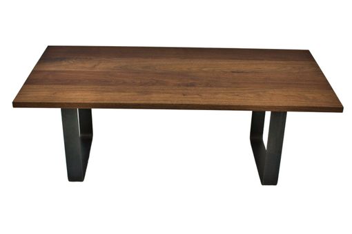 Custom Made Walnut Coffee Table, Modern Coffee Table, Coffee Table With Metal Legs, Farmhouse, Rustic