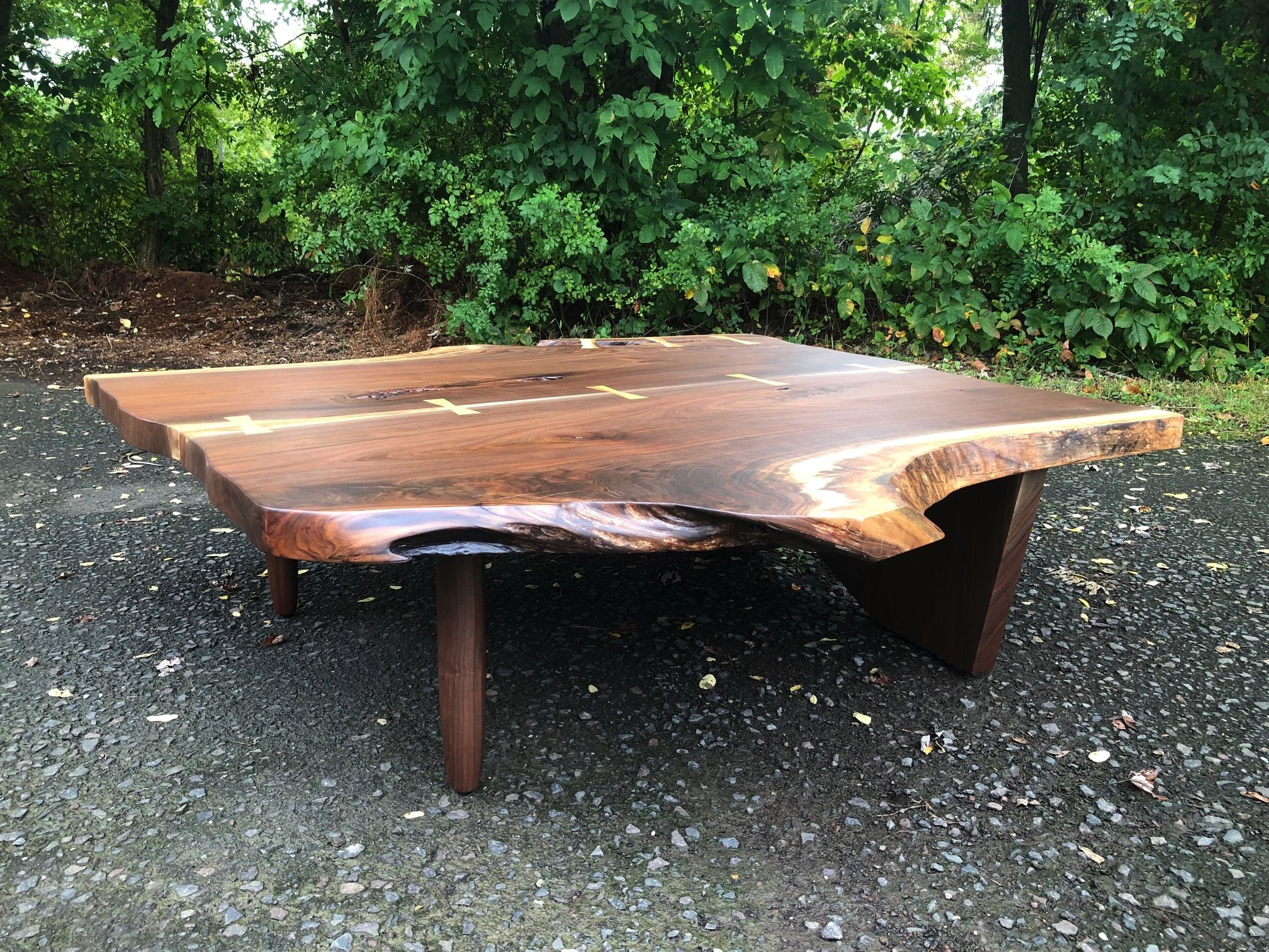 Hand Made Large Nakashima Style Coffee Table by Don Yacovella