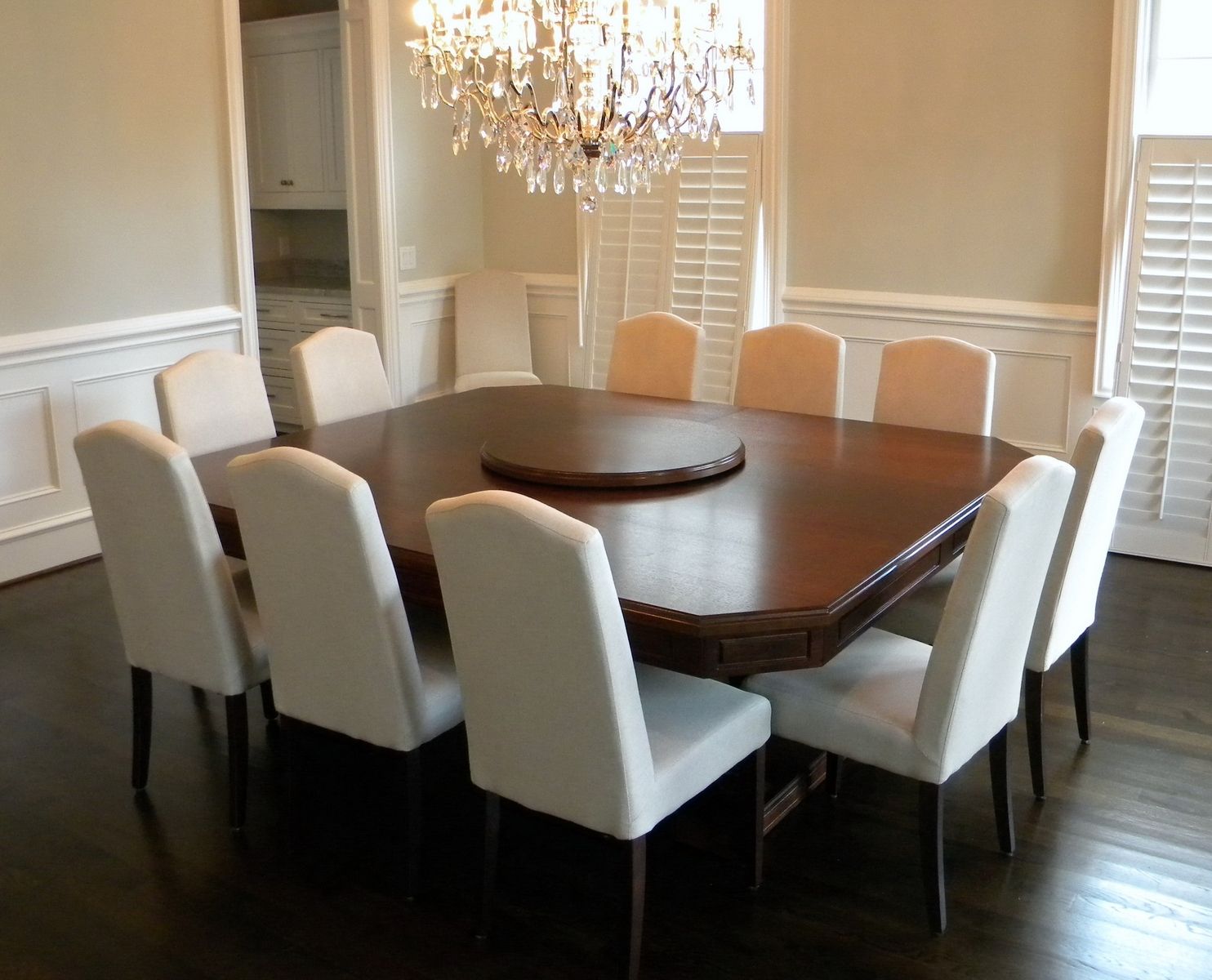 Hand Made Extra Large Walnut Extension Dining Table by North Texas Wood