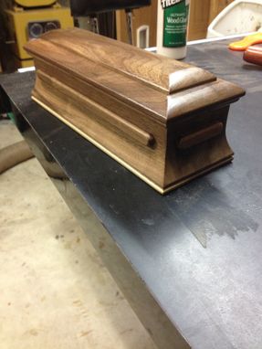 Custom Made Walnut Casket Cribbage Board