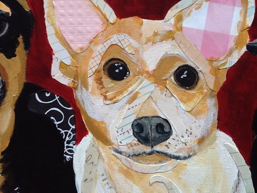 Custom Made Commissioned Pet Portrait Painting Collage