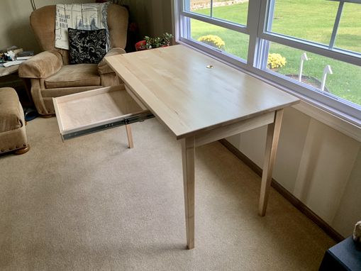 Custom Made Maple Computer Desk With Drawer