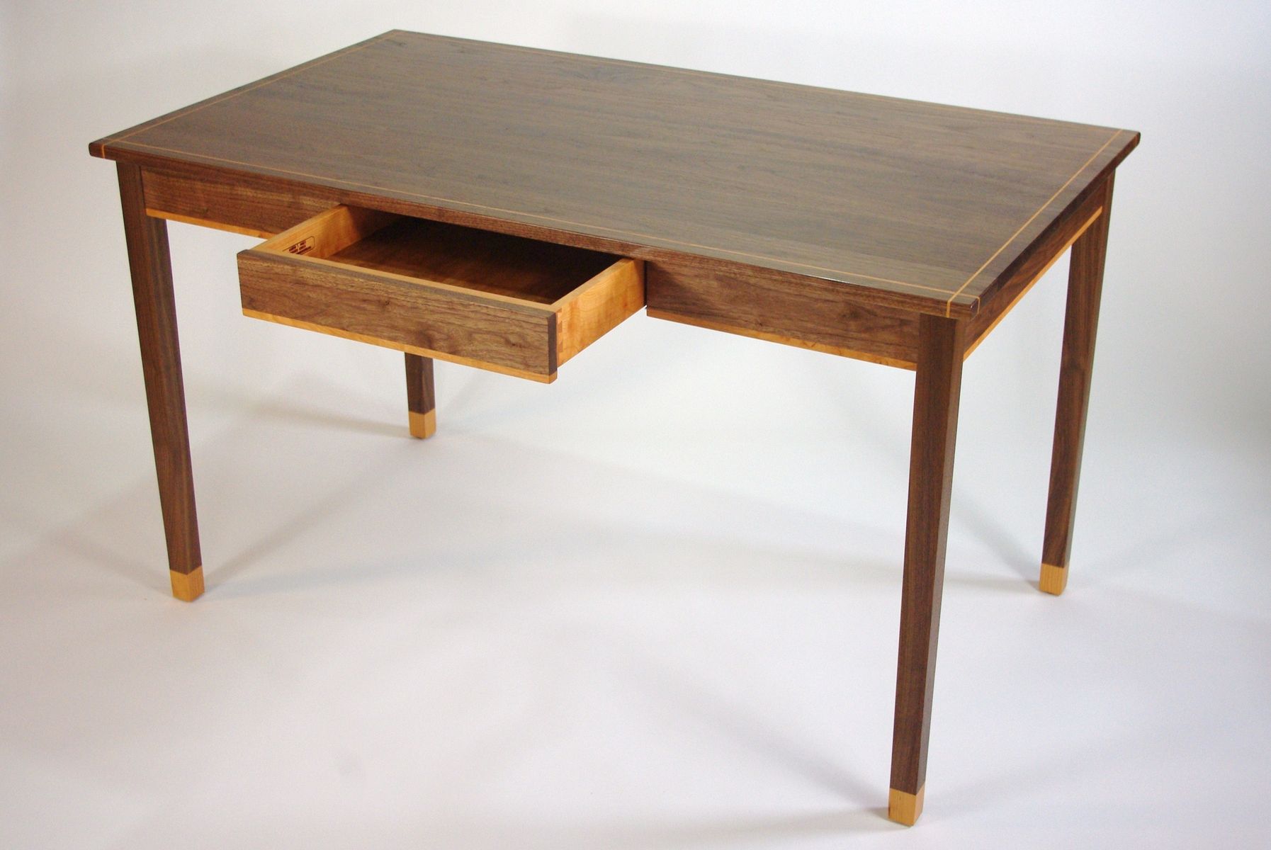 Handmade Black Walnut And Cherry Writing Desk By Rugged Cross Fine