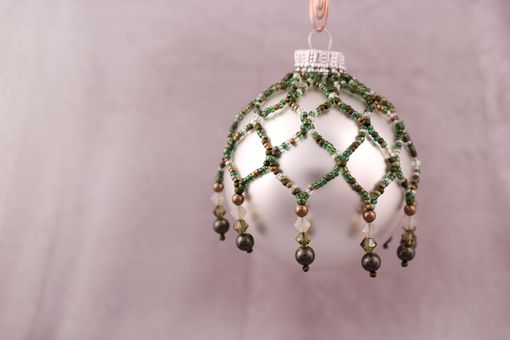 Custom Made Beaded Ornament, You Choose Colors And Size