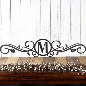 Personalized Initial Address Monogram, Metal Sign, Street Address Sign,  Gift for New Homeowners, Metal Wall Art, Custom Porch Sign