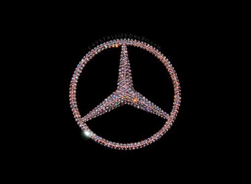 Custom Made Mercedes Benz Crystallized Car Emblem Star Bling Genuine European Crystals Bedazzled