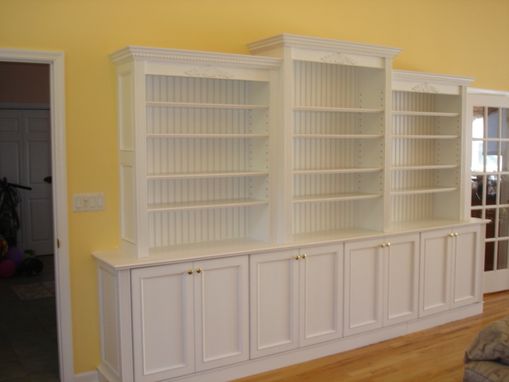 Custom Made Built In Wall Unit In White Finish